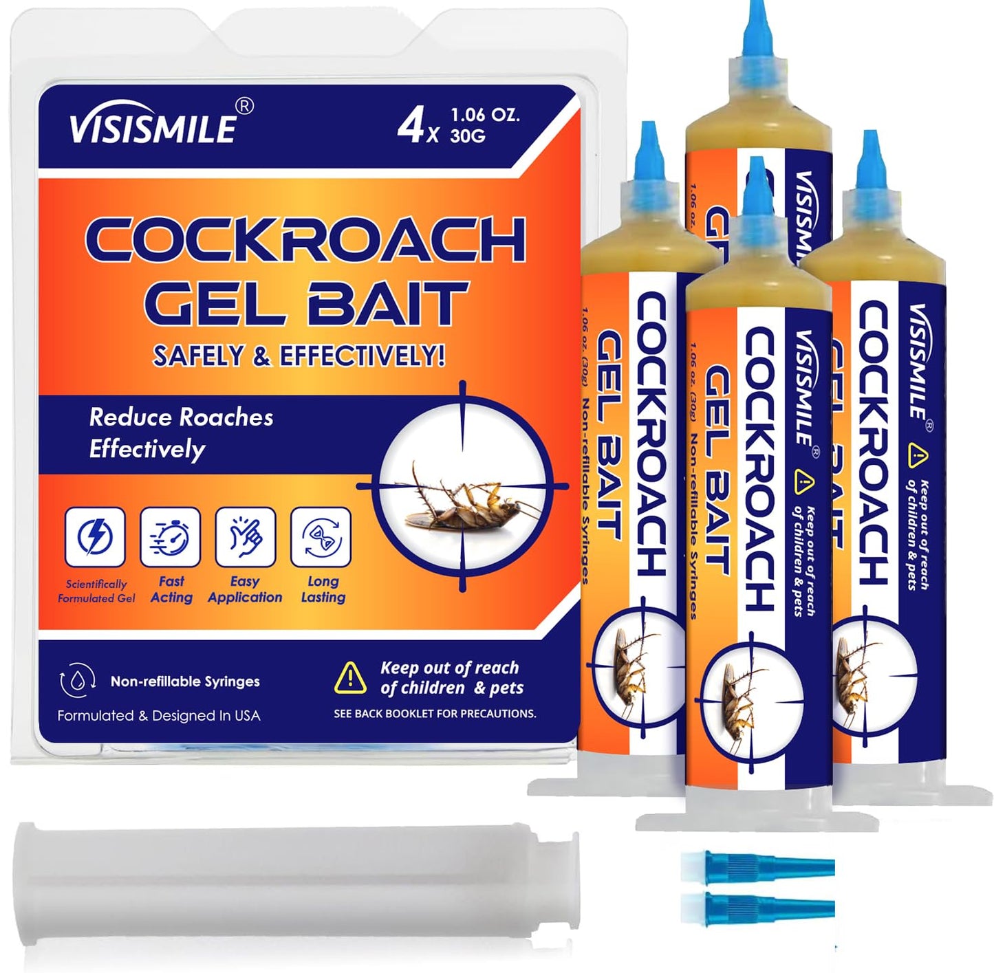 Cockroach Gel Bait 4 Tubes x 30g | Powerful Roach Killer & Pest Control