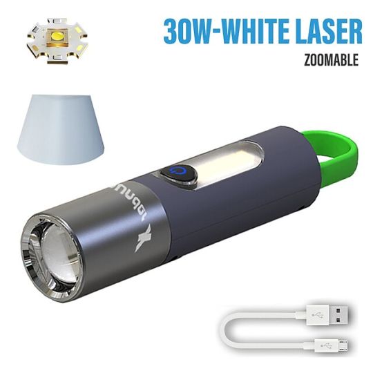 Rechargeable LED Zoom Flashlight – Waterproof, Shockproof, 2-Way Charging | Buy 1 Get 1 Free
