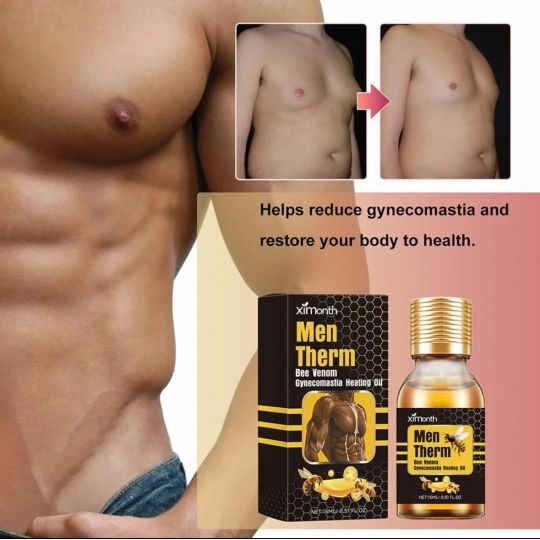 Men Therm Bee Venom Warming Massage Oil – Men’s Chest Care Formula