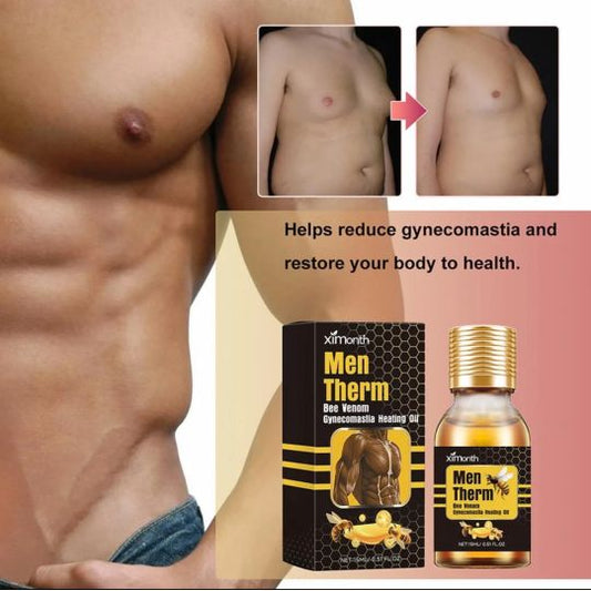 Men Therm Bee Venom Warming Massage Oil – Men’s Chest Care Formula