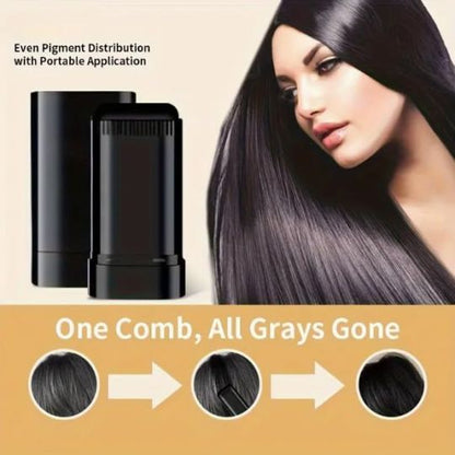Hair Color Stick with Comb - Instant Gray Hair Cover - Buy 1 Get 1 Free