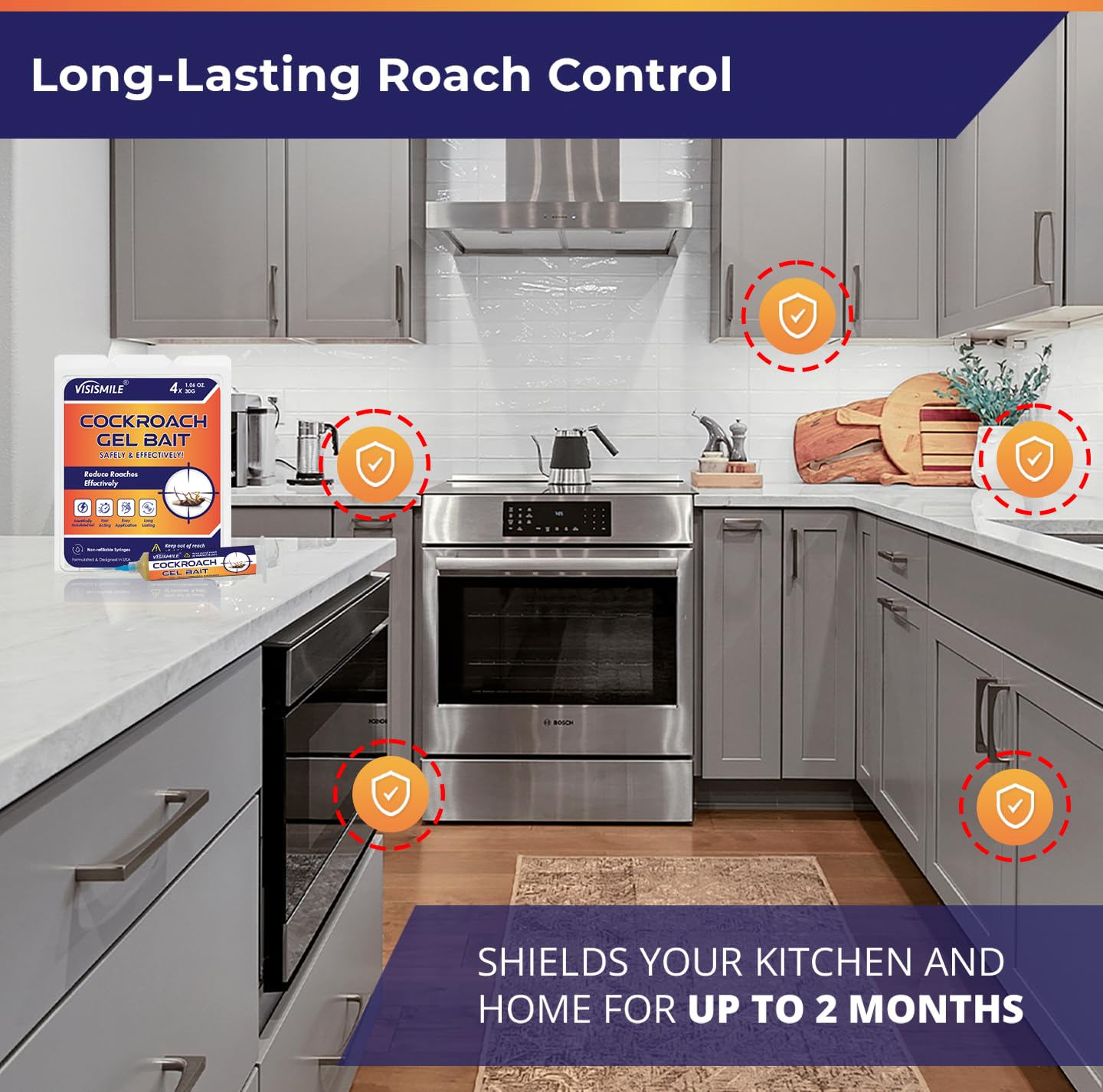 Cockroach Gel Bait 4 Tubes x 30g | Powerful Roach Killer & Pest Control