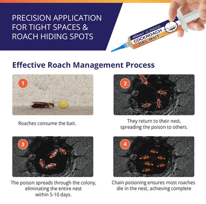 Cockroach Gel Bait 4 Tubes x 30g | Powerful Roach Killer & Pest Control
