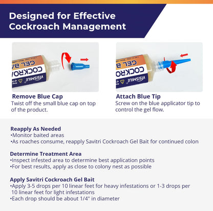 Cockroach Gel Bait 4 Tubes x 30g | Powerful Roach Killer & Pest Control
