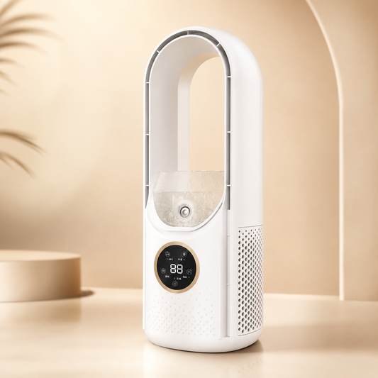 1. 4-in-1 Bladeless Air Cooler Fan | Cooling, Humidifier, Purifier & Night Light